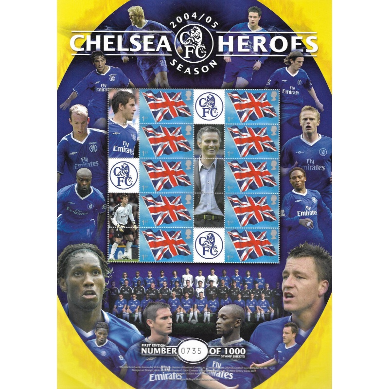 BC-043 GB 2004 05 Chelsea Heroes - Smiler sheet UNMOUNTED MINT