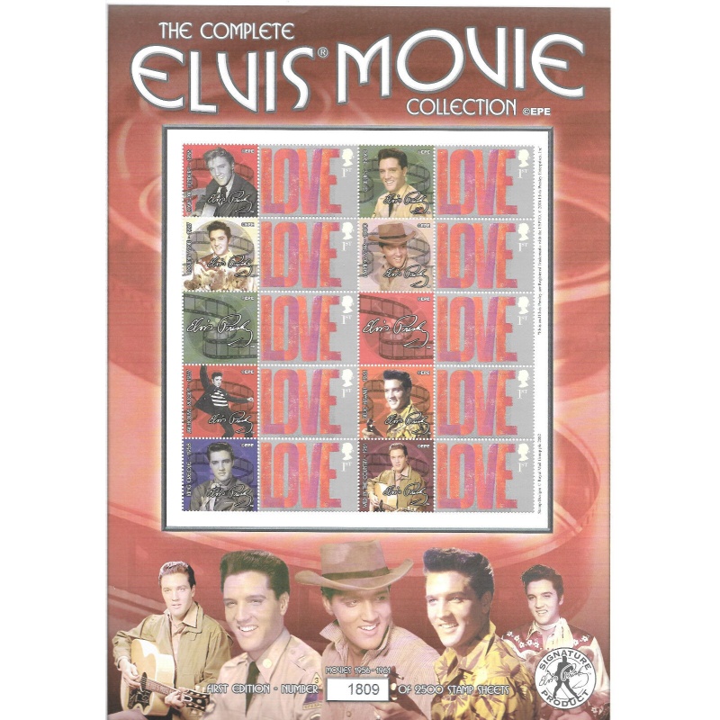 BC-034 GB 2004 Elvis Movie Collection (1956-1961) - Smiler sheet UNMOUNTED MINT