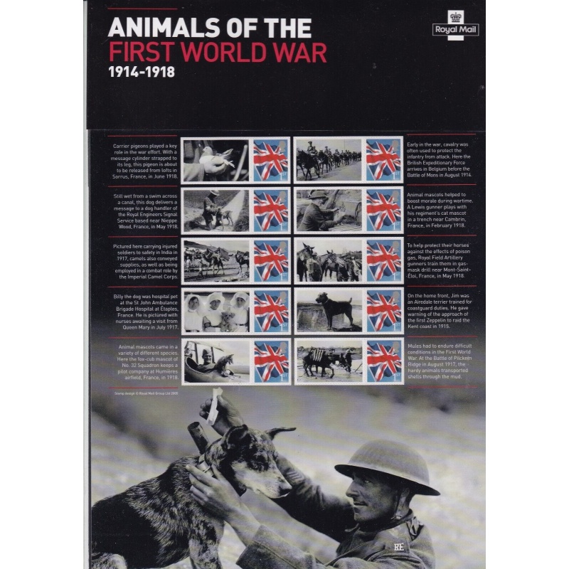 GB 2015 CS-030 Animals of the 1st world war UNMOUNTED MINT MNH