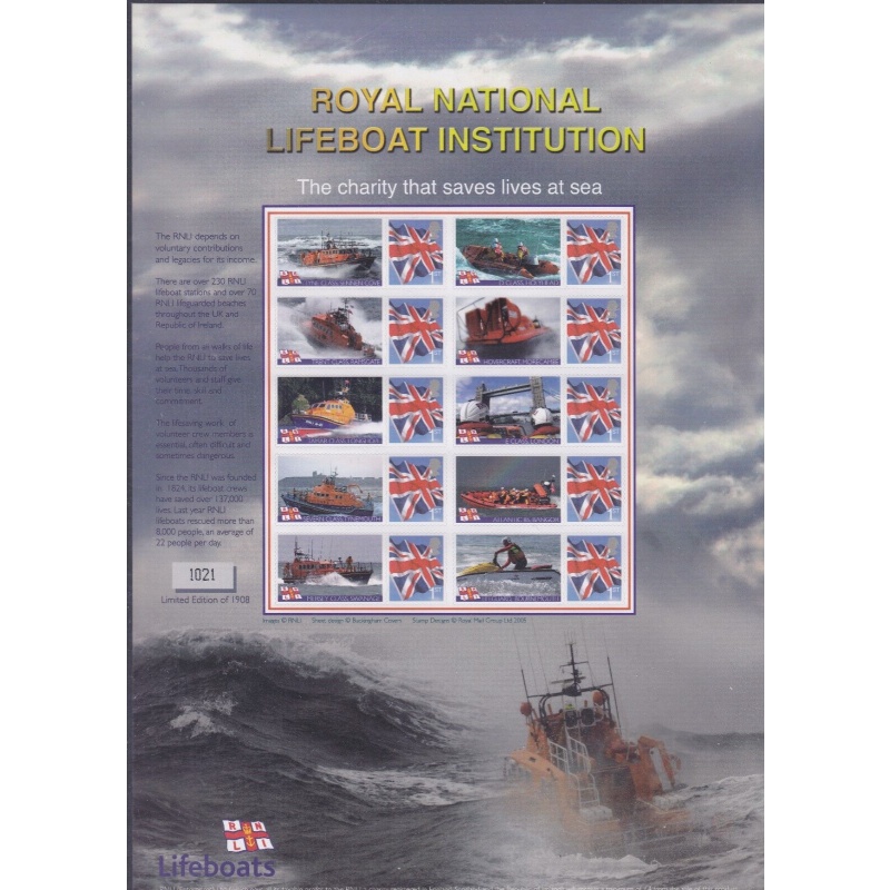 BC-135 2008 Lifeboat institution No.1021 Smiler sheet UNMOUNTED MINT