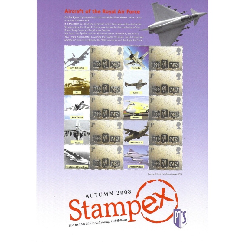 BC-167 GB 2008 Autumn Stampex Smiler sheet UNMOUNTED MINT MNH