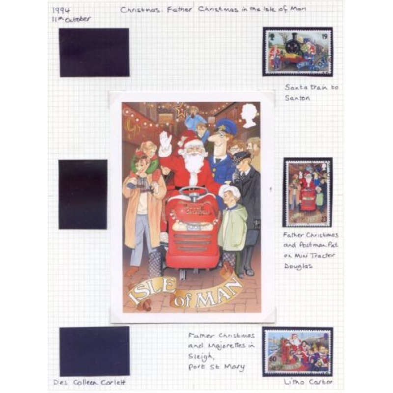 1994 Isle Of Man Christmas Set SG626 628 Used