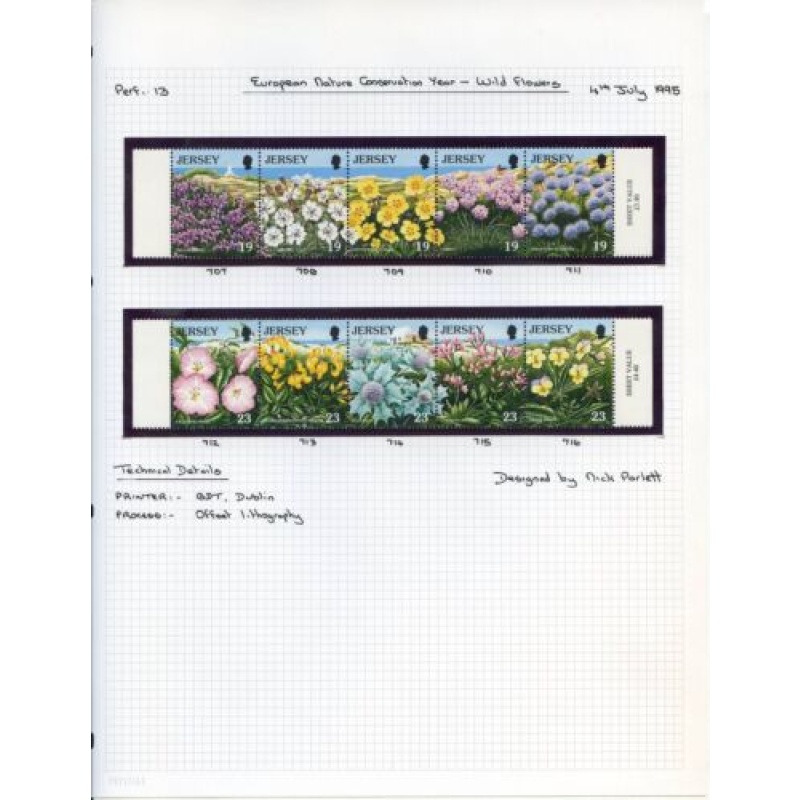 Jersey 1995 Wild Flowers set Unmounted Mint