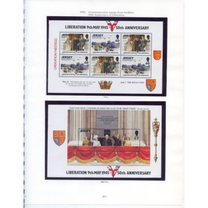 Jersey 1995 50th Anniversary of Liberation Booklet Stamps Unmounted Mint