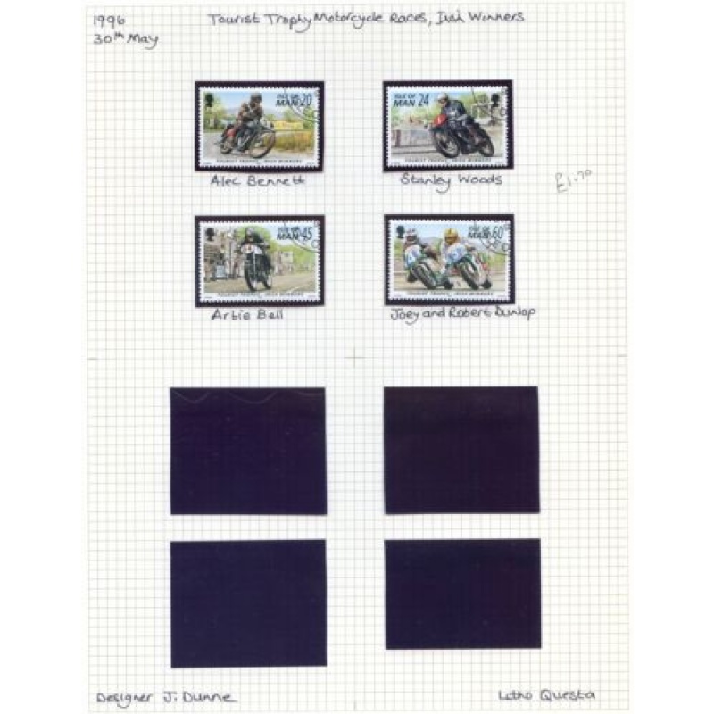 1996 Isle Of Man TT Set SG703 706 Used