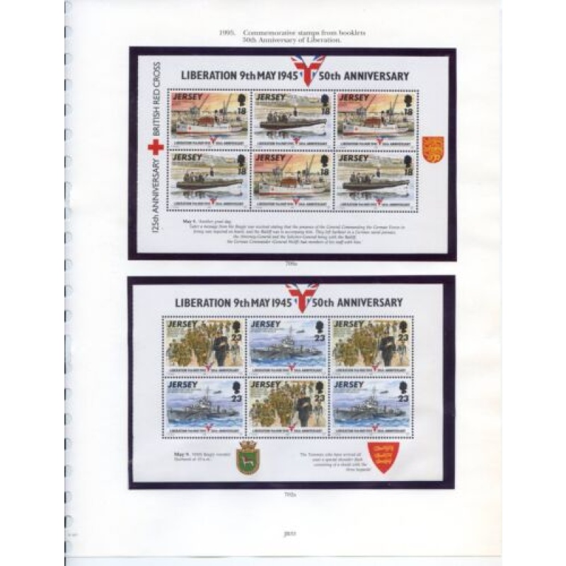 Jersey 1995 50th Anniversary of Liberation Booklet Stamps Unmounted Mint