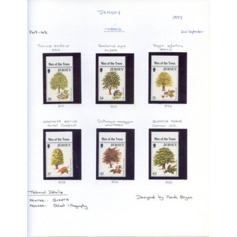 Jersey 1997 Trees set Unmounted Mint