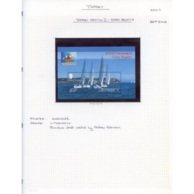 Jersey 2007 Yachting Set Unmounted Mint