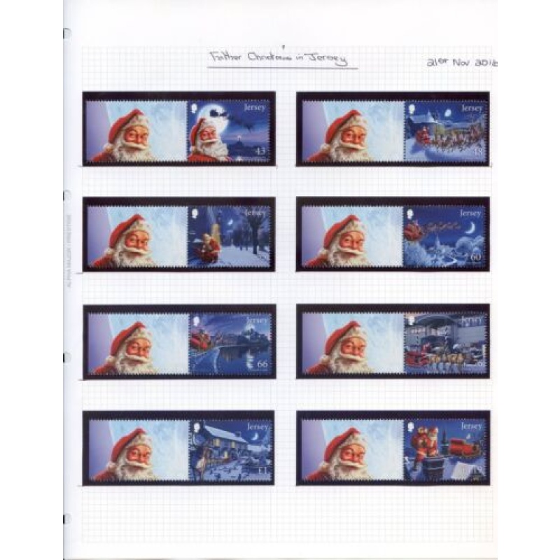 Jersey 2016 Father Christmas set Unmounted Mint