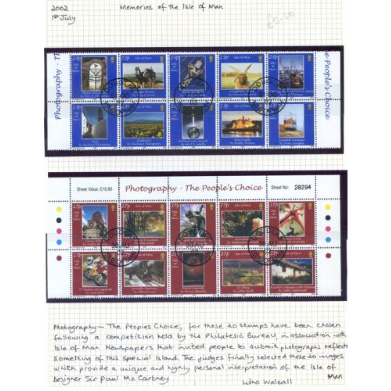 Isle of Man 2002 Memories set Used