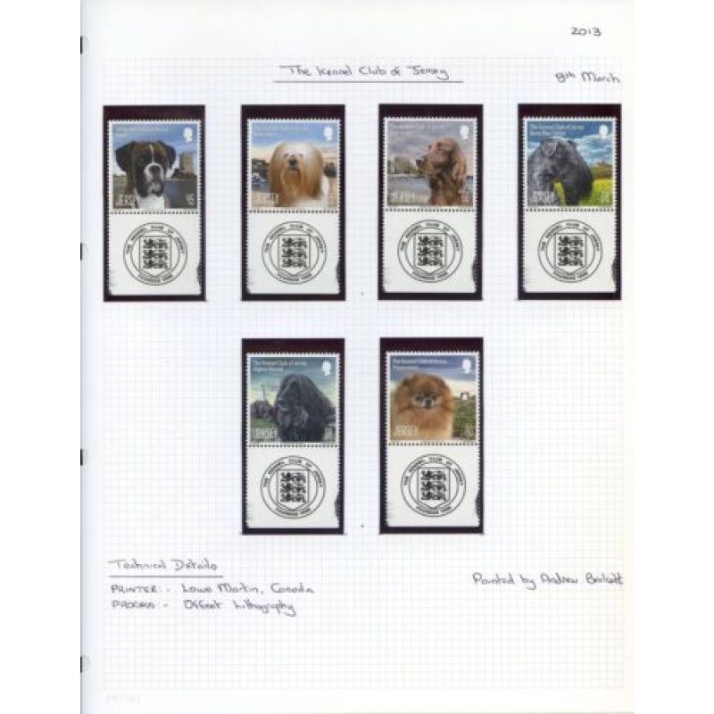 Jersey 2013 The Kennel Club Set Unmounted Mint