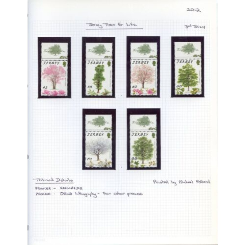 Jersey 2012 Trees for Life Set Unmounted Mint