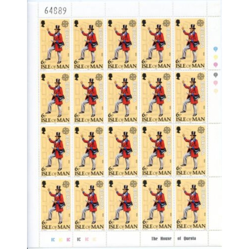 Isle Of Man 1979 Communications SG148 9 Unmounted Mint Complete Sheets 20