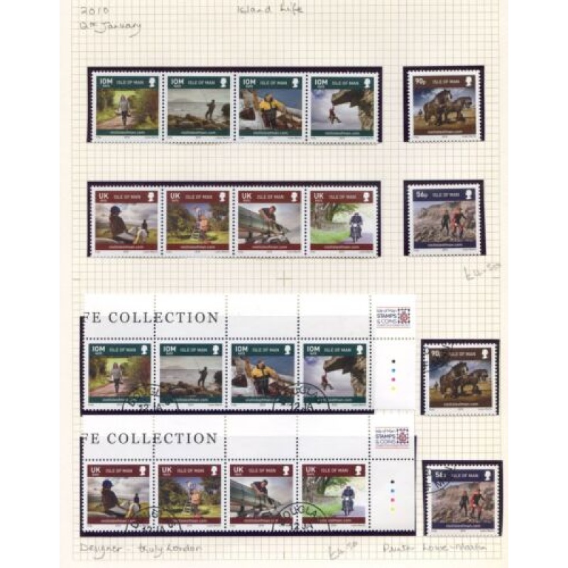 Isle of Man 2010 Island Life set Unmounted mint  Used