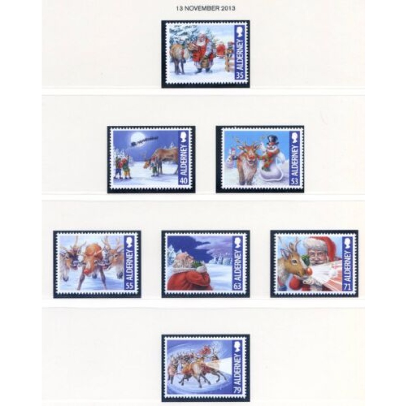 Alderney 2013 Christmas Set SGA501 A507 Unmounted Mint