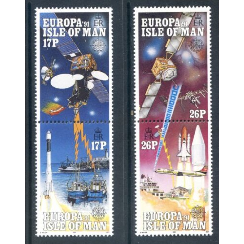 Isle Of Man 1991 Europe in Space Set SG474 477 MNH