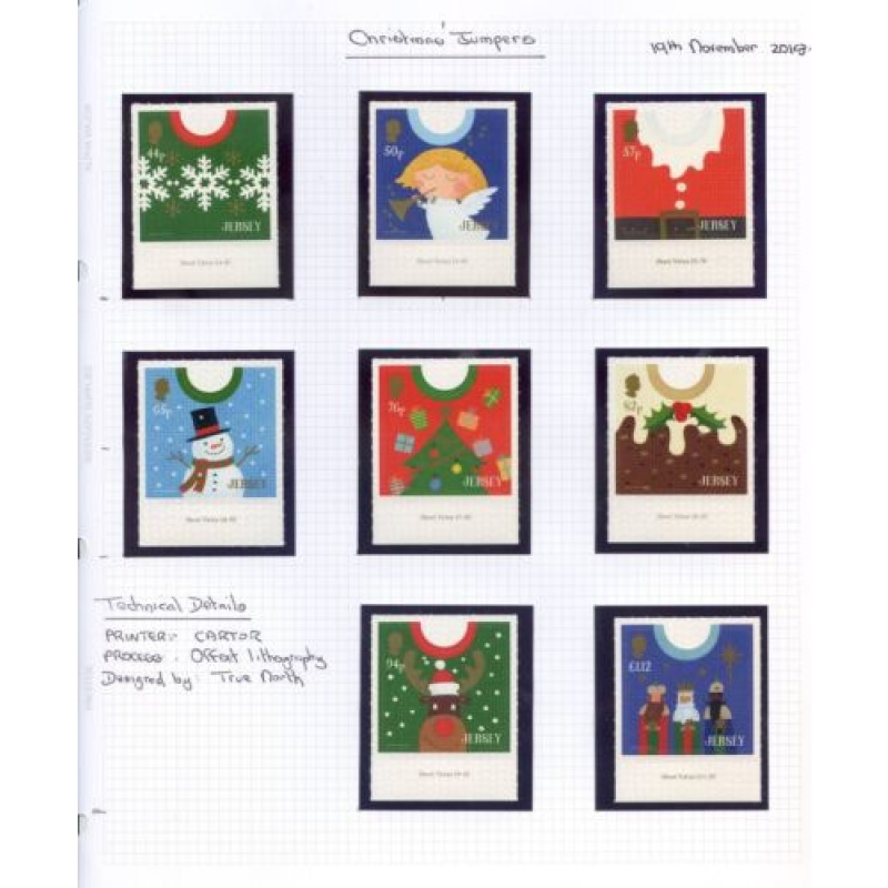 Jersey 2018 Christmas Jumpers set Unmounted Mint