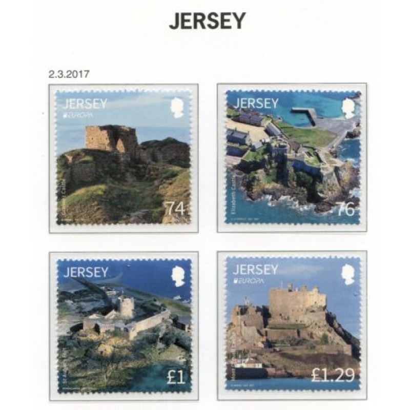 Jersey 2017 Castles Set SG2135 2138 Unmounted Mint