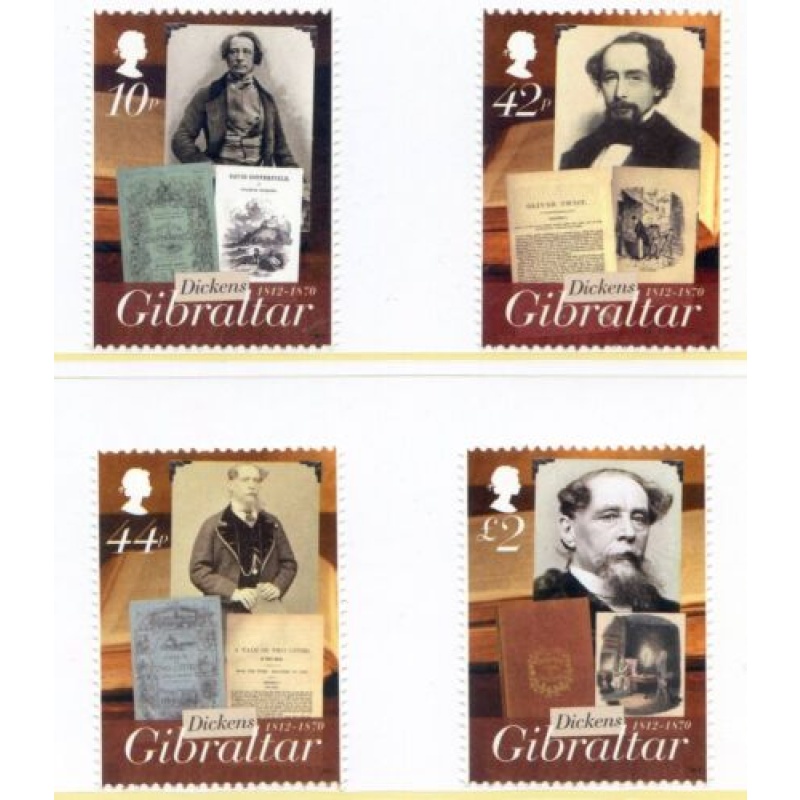 2012 Gibraltar Charles Dickens Set SG1465 1469 Unmounted Mint