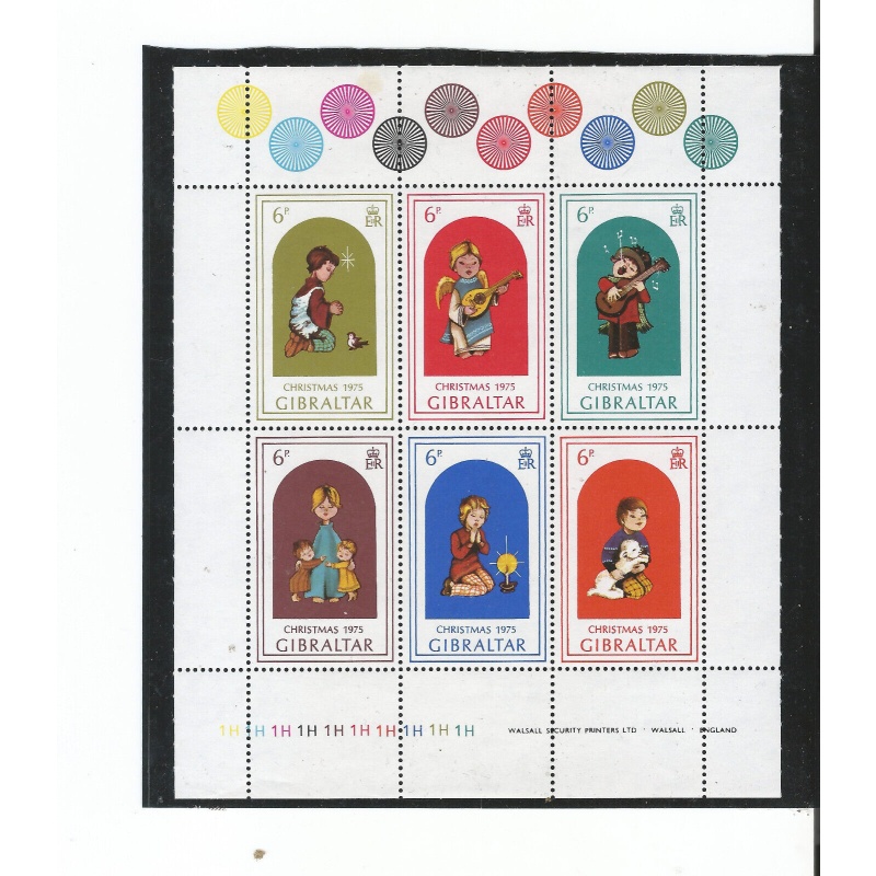 Gibralta Sg349 - 354 - 1975 Christmas Mini Sheet MNH