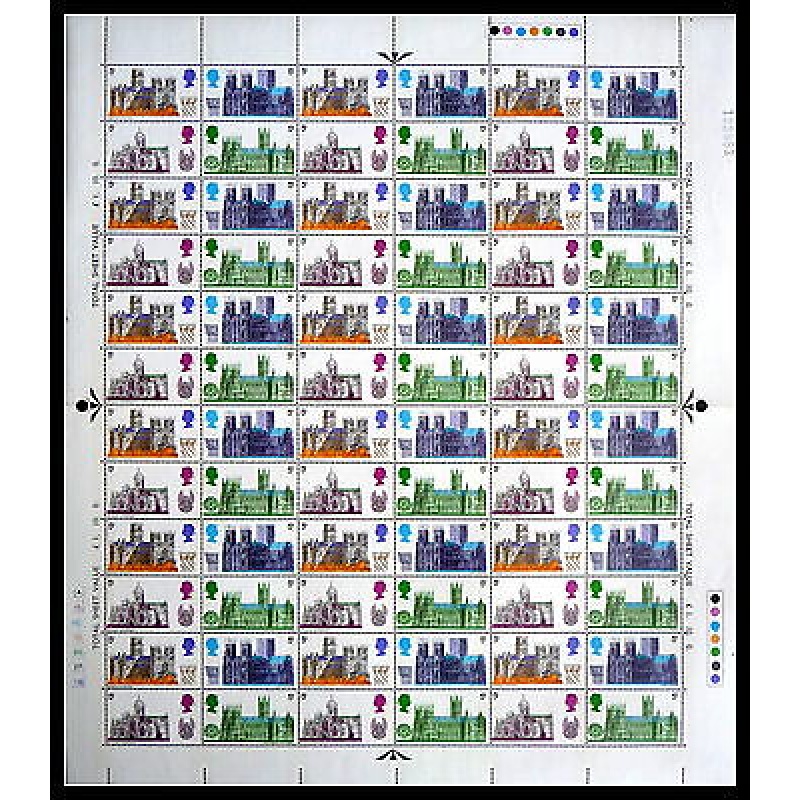 1969 Cathedrals set in FULL SHEETS UNMOUNTED MINT