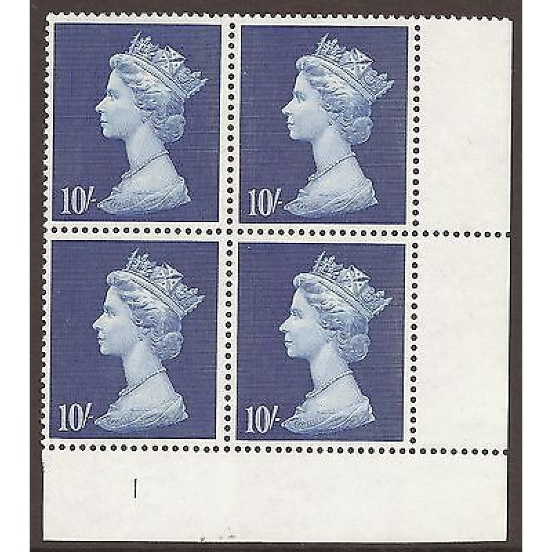 1969 10 - machin hi-value cylinder no 1 UNMOUNTED MINT MMH