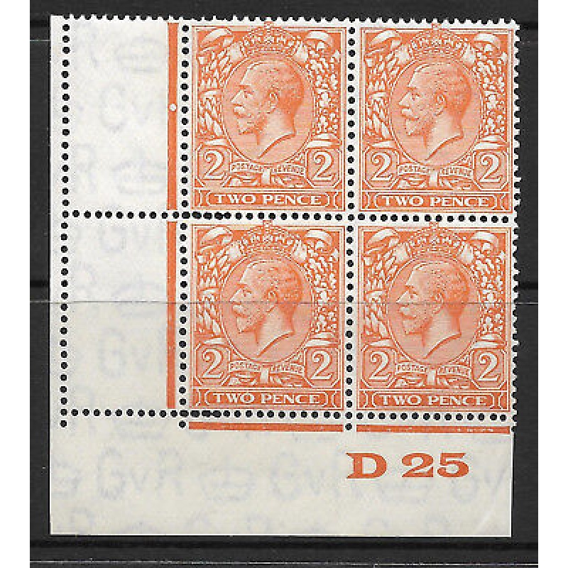 2d Orange Block Cypher marginal block of 4 with perf error UNMOUNTED MINT