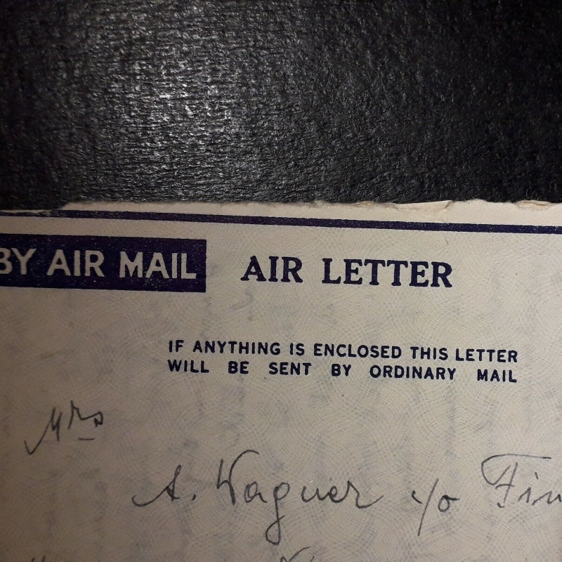 PALESTINE AIR LETTER 1947 HAIFA TO  CHESTNUT HERTS ENGLAND