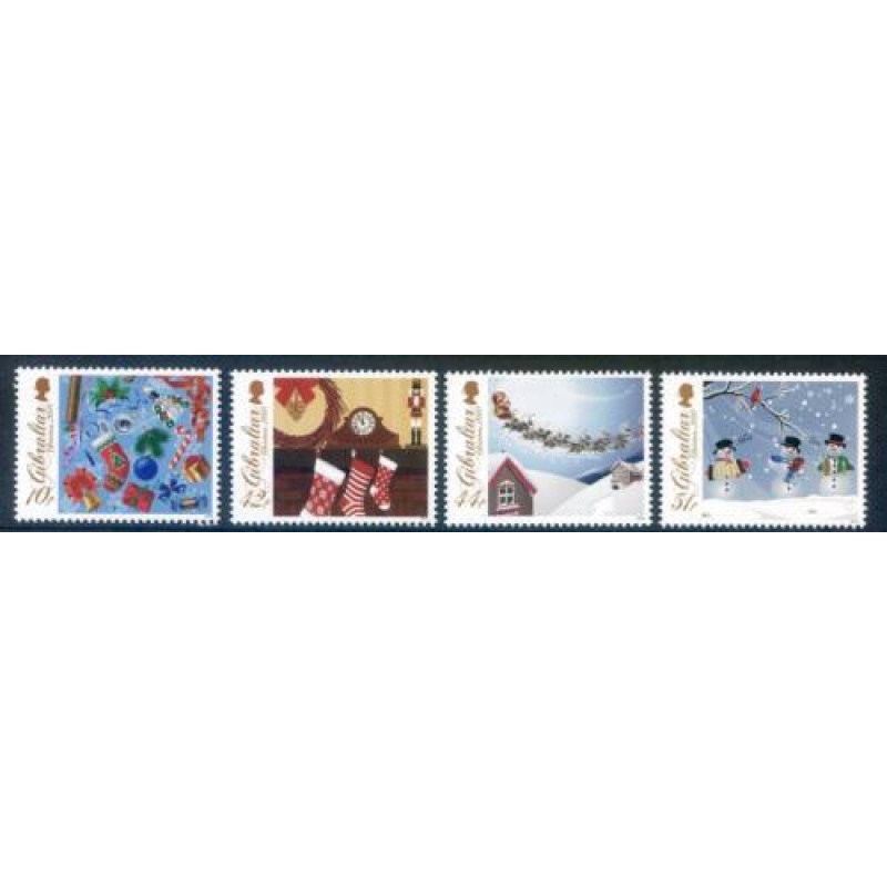 2010 Gibraltar Christmas Set SG1376 1379 Unmounted Mint