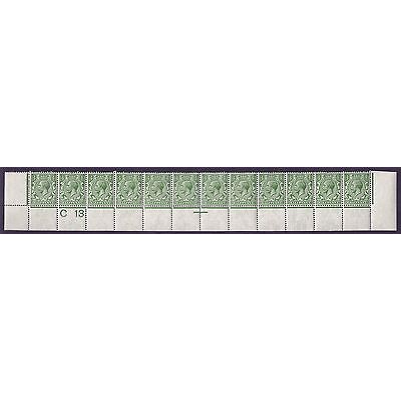 N14(8) d Yellow Green Control C13 perf plate 86b 11b MOUNTED MINT