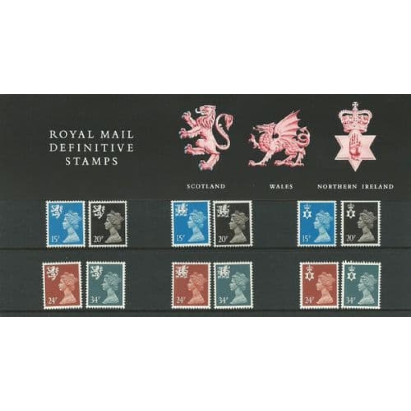 1990 Scotland Wales NI Regional Definitive Pack no.20 Presentation pack