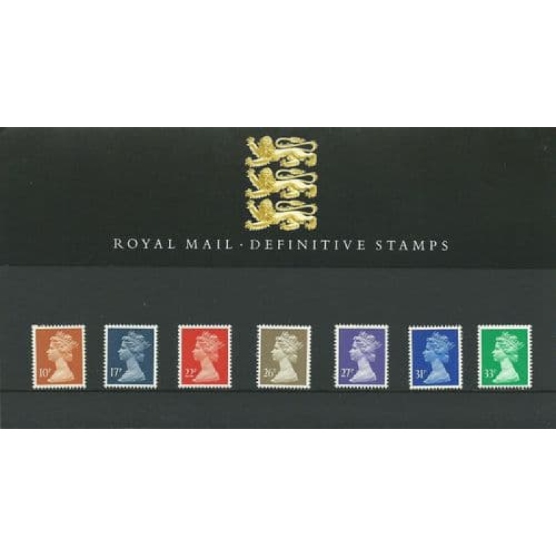 1990 Royal Mail  Definitive Pack no.22 Presentation pack - complete U M