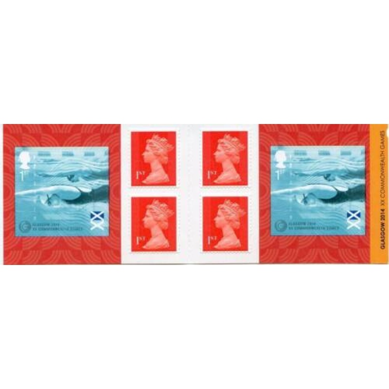 PM43 2014 Commonwealth Games 6 x 1st Self Adhesive Booklet