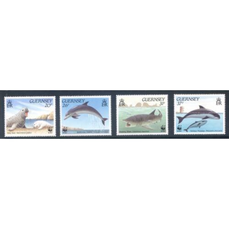 Guernsey 1990 Marine Life set SG501 504 Unmounted mint