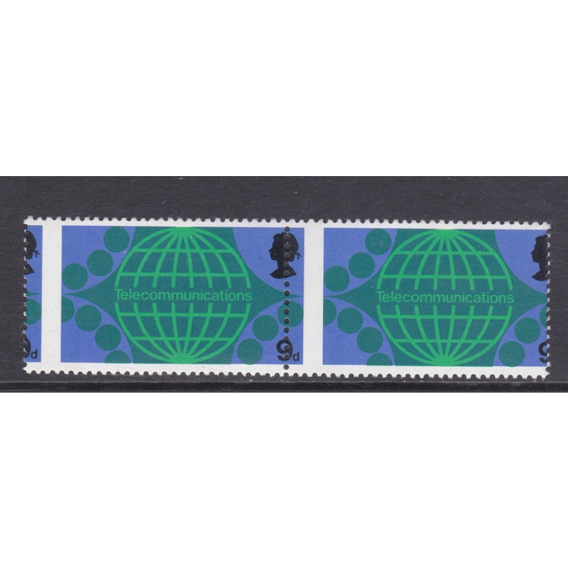 sg809 1969 9d P.O. Technology Huge Misperf pair UNMOUNTED MINT [SN]