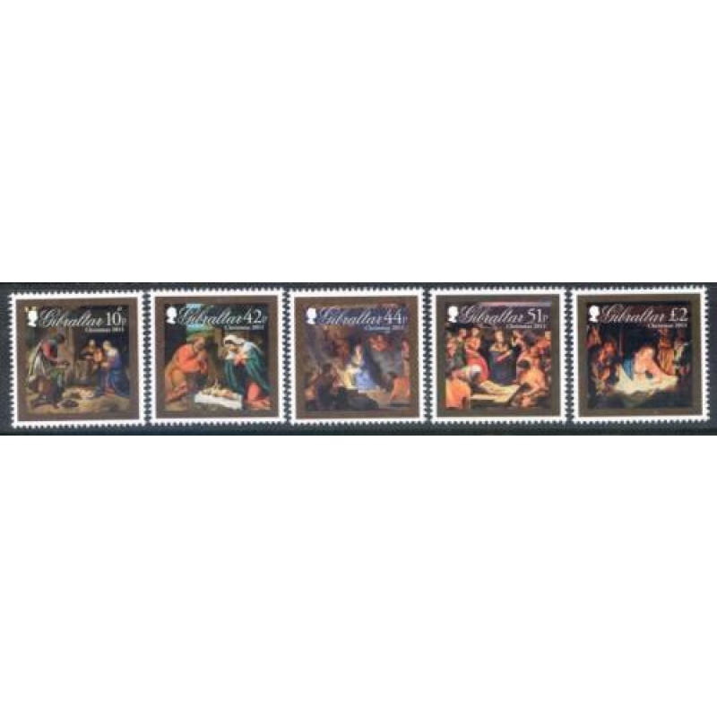 2011 Gibraltar Christmas Set SG1430 1434 Unmounted Mint