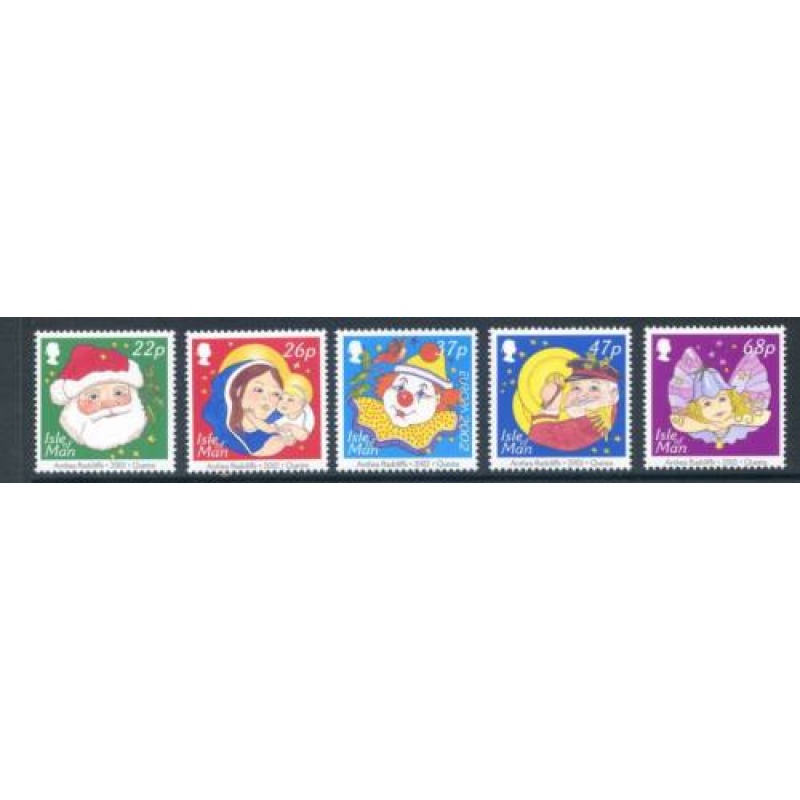 Isle Of Man 2002 Christmas Set SG1041 1045 Unmounted Mint