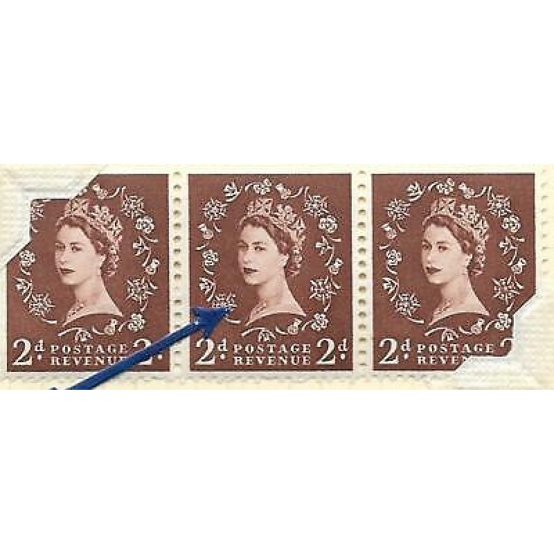 S37k 2d Wilding Edward listed variety Dot on Rose coil Roll 1 UNMOUNTED MINT