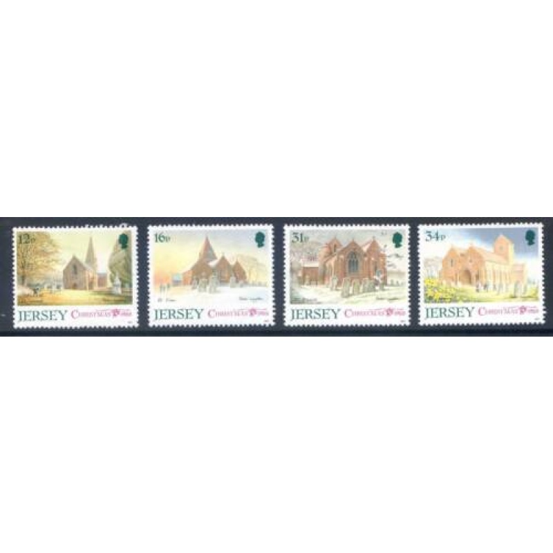 Jersey 1988 Christmas Set SG458 461 Unmounted mint