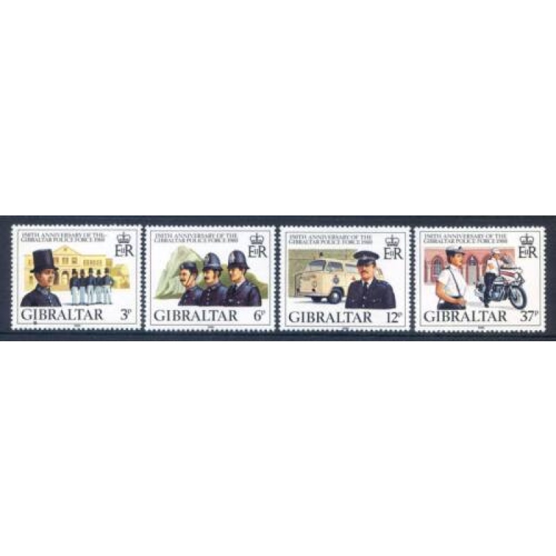 1980 Gibraltar Police Force Set SG429 432 Unmounted Mint