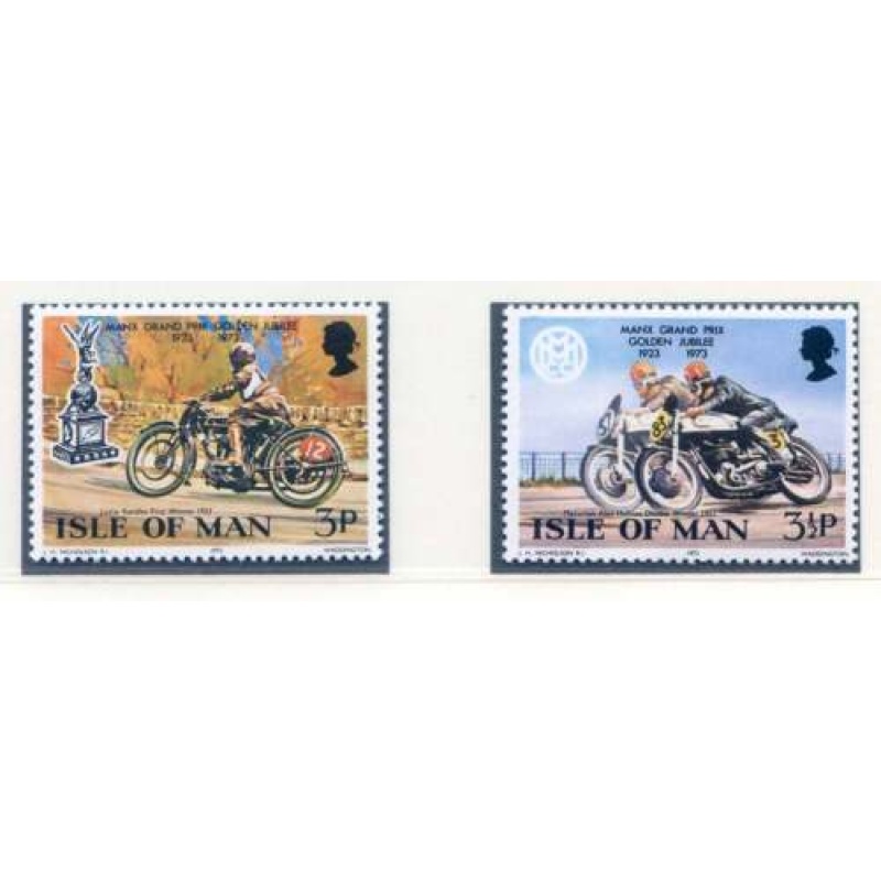 1973 Isle of Man SG39 40 Golden Jubilee Set Unmounted Mint