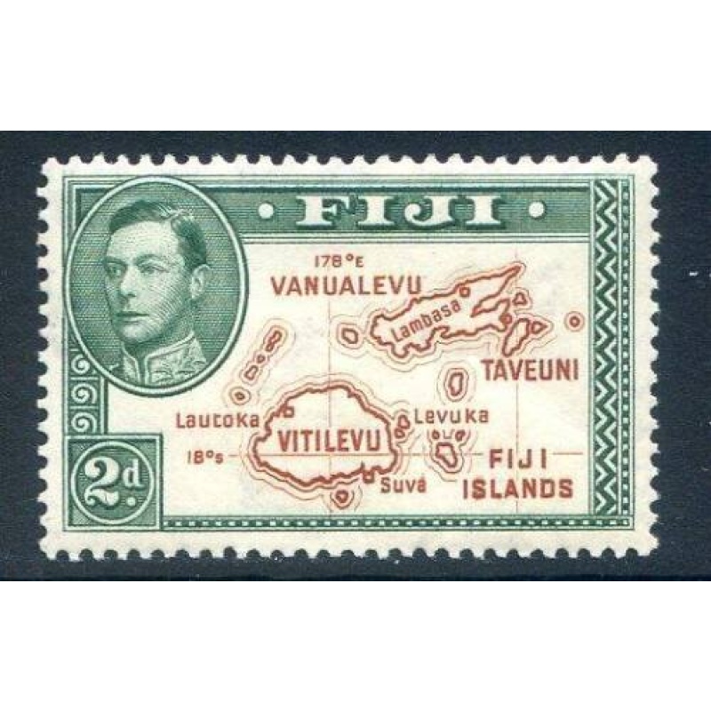 Fiji 2d Brown and Green Mounted Mint SG253