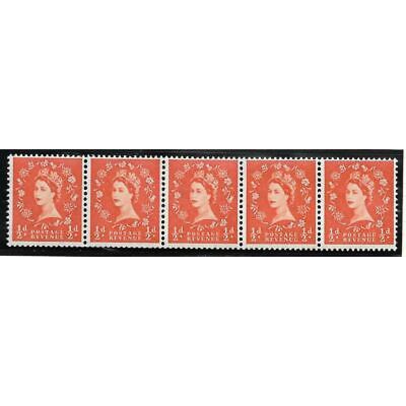 S4 Horizontal Wilding Multi Crown on Cream Coil strip UNMOUNTED MINT  MNH