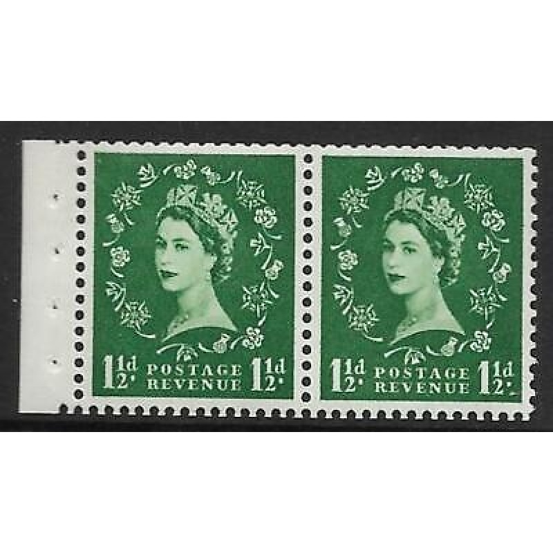 SB64 1d Wilding booklet pane Edward perf type E UNMOUNTED MNT MNH