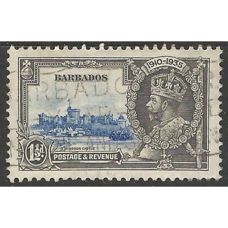 Barbados Sg242 - 1d. ultramarine and grey used