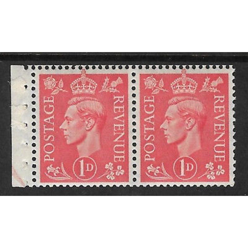 QB14ab perf type E - 1d Pale Scarlet Booklet pane UNMOUNTED MINT