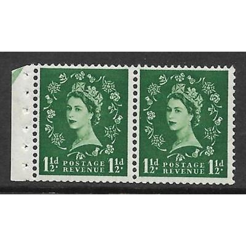 SB61 Wilding booklet pane Tudor Crown perf type E(v) UNMOUNTED MNT