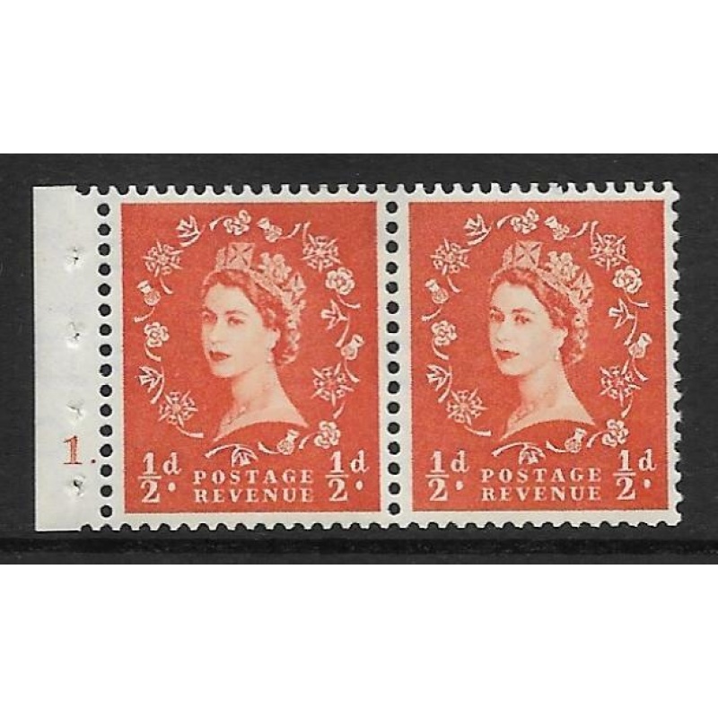 SB3 d Tudor Wilding booklet pane Cyl 1 Dot perf type E UNMOUNTED MNT MNH