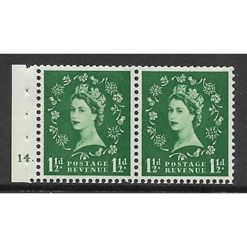 SB64 Wilding booklet pane Edward Cylinder 14 Dot Good perfs UNMOUNTED MNT MNH