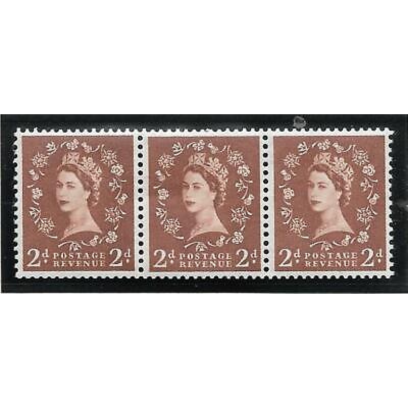 S40k 2d Wilding Multi Crown on Cream listed variety strip of 3 UNMOUNTED MINT